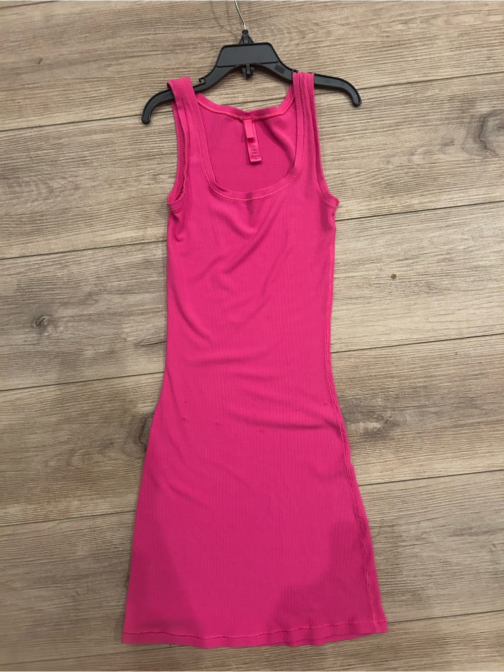 SKIMS Ribbed Sleeveless Mini Dress - Hot Pink